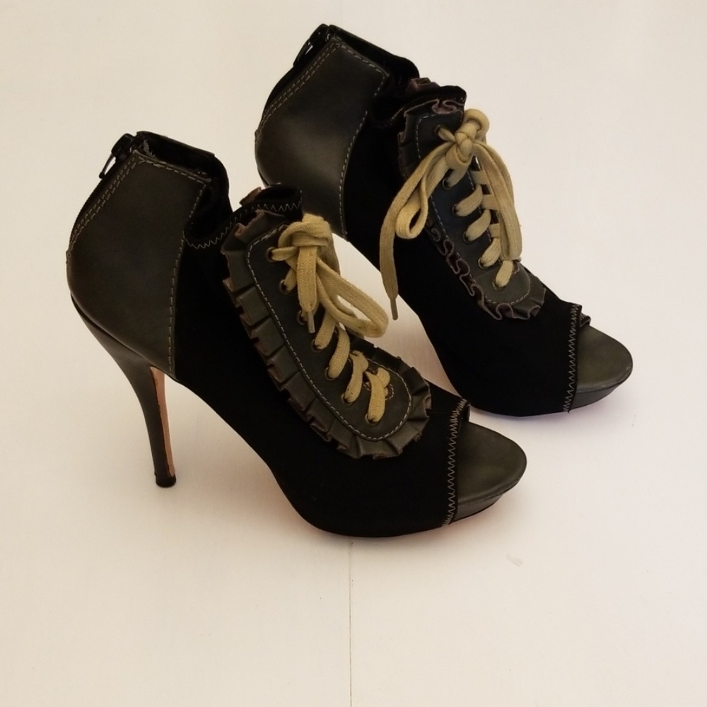 Betsey Johnson Lace up Booties
